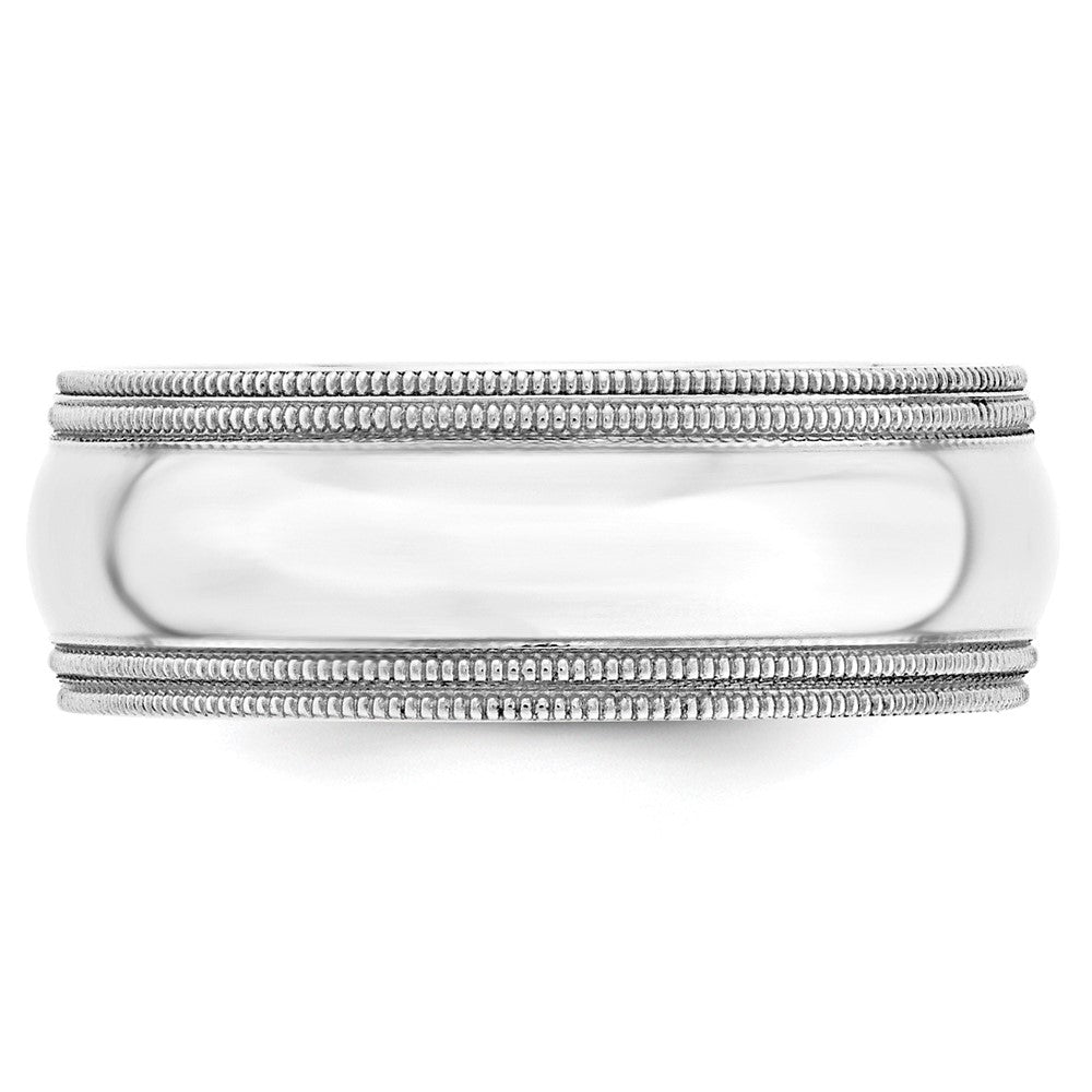 14KW 8mm Double Milgrain Comfort Fit Band