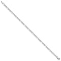 14k White Gold 3mm Flat Figaro Chain