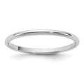 14k White Gold 1.5mm Half-Round Wedding Band