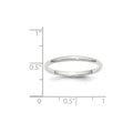 14KW 2mm Half-Round Wedding Band