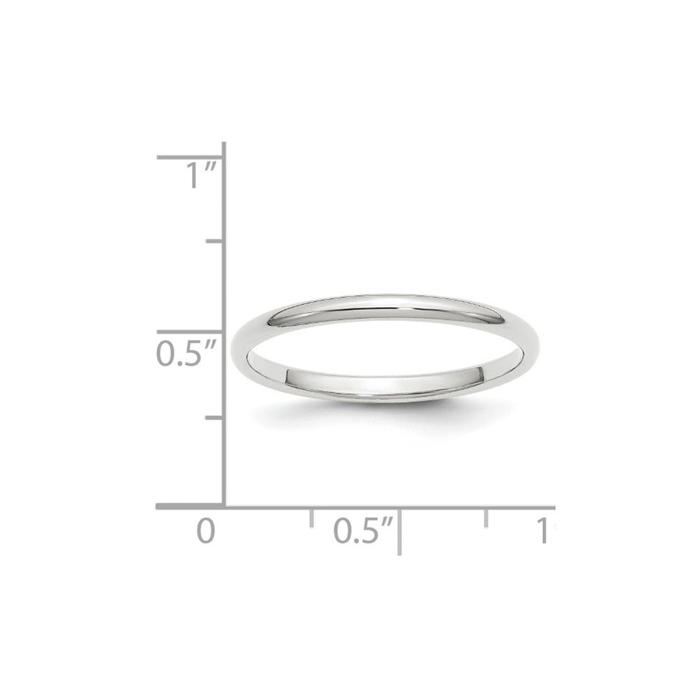 14KW 2mm Half-Round Wedding Band