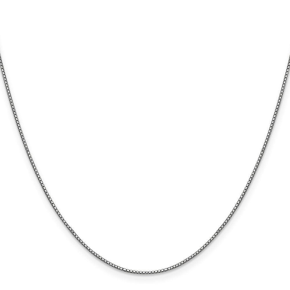 14k White Gold .9mm Box with Lobster Clasp Chain