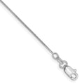 14k White Gold .5mm Box with Lobster Clasp Chain