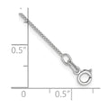 14k White Gold .7mm Box with Spring Ring Clasp Chain