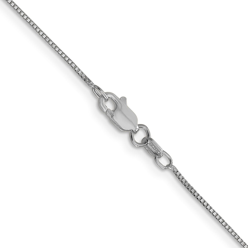 14k White Gold .7mm Box with Lobster Clasp Chain