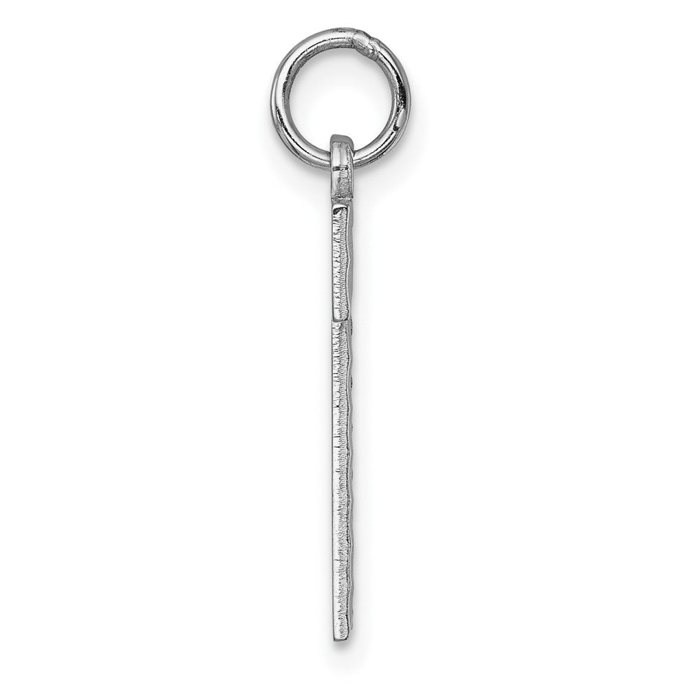 14kw Large Brushed Diamond-cut Number 1 Charm
