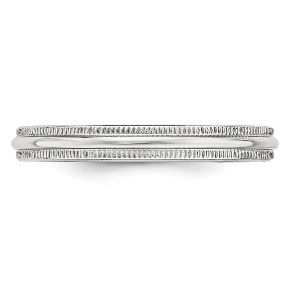 14KW 3mm Milgrain Half Round Band