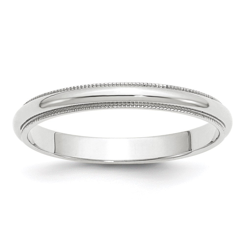 10KW 3mm Milgrain Half Round Band