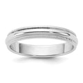 14KW 3.5mm Milgrain Half Round Band