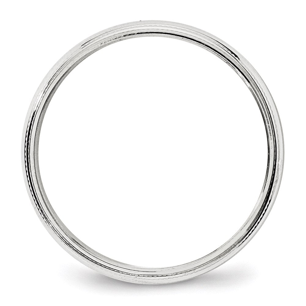 14KW 4mm Milgrain Half Round Band