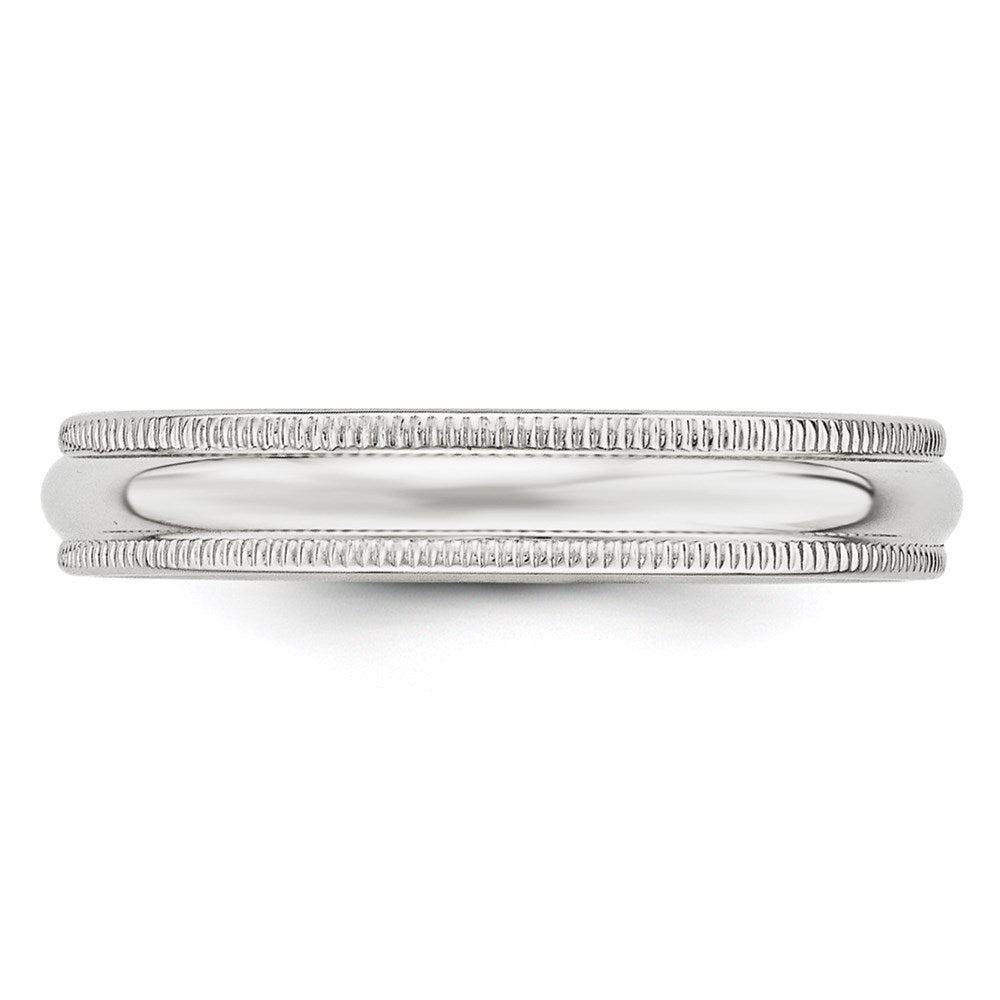 14KW 4mm Milgrain Half Round Band