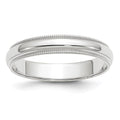 10KW 4mm Milgrain Half Round Band