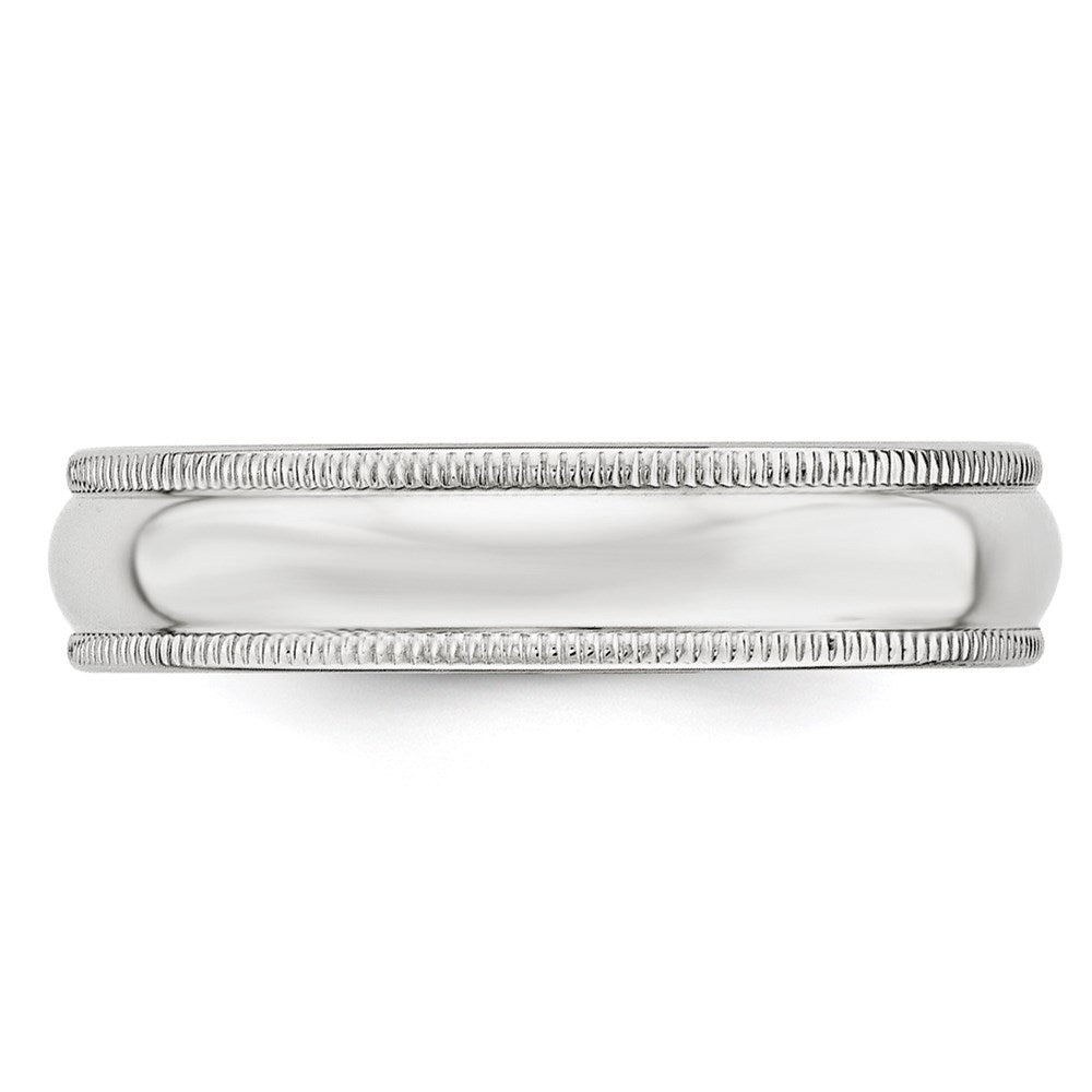 14KW 5mm Milgrain Half Round Band