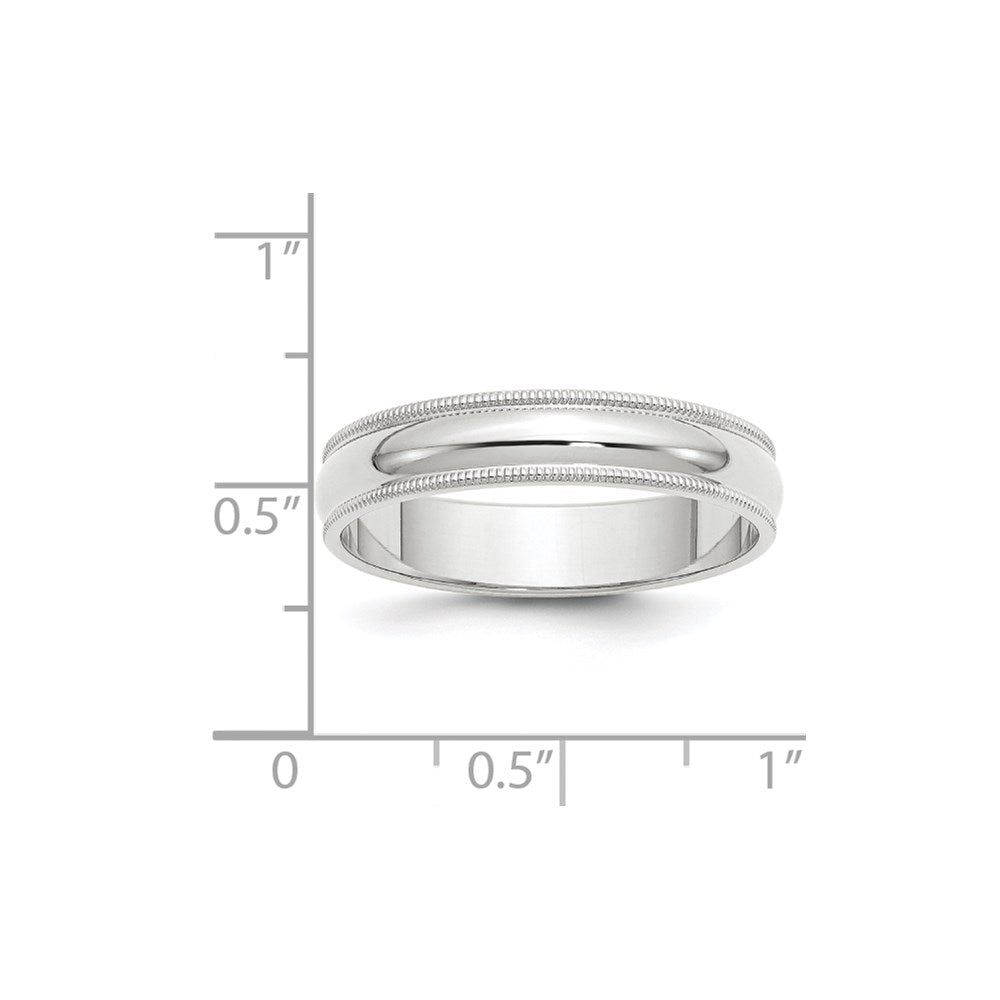 10KW 5mm Milgrain Half Round Band