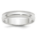 14KW 5mm Milgrain Half Round Band