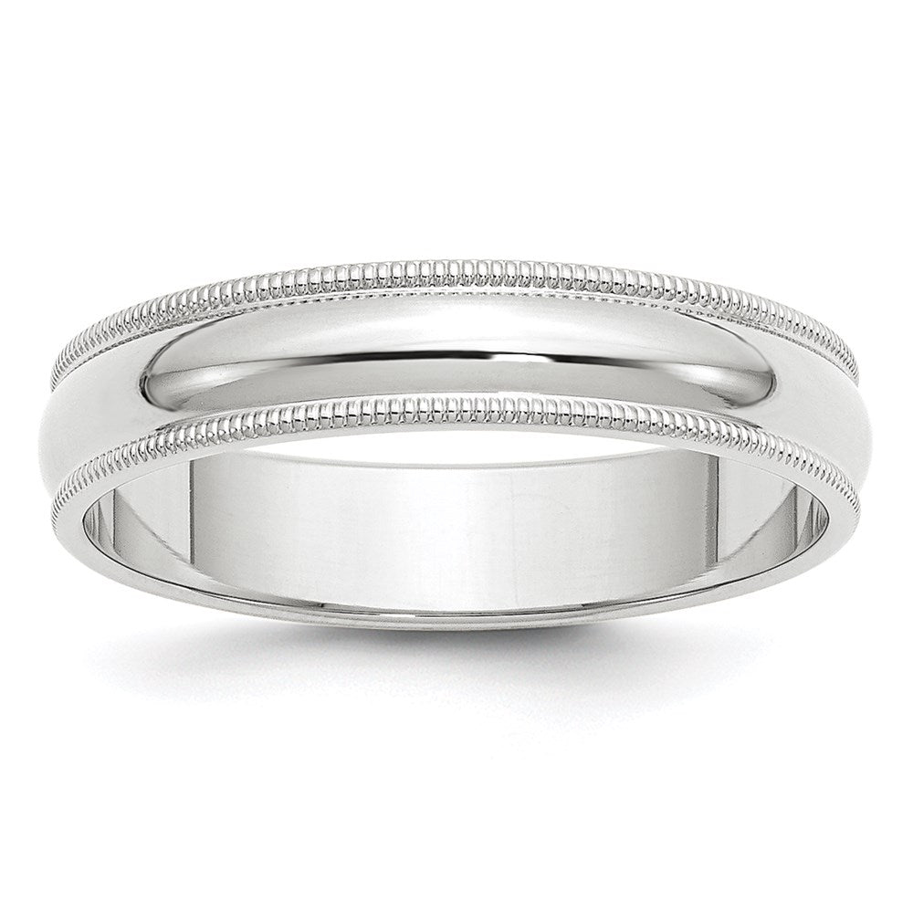 14KW 5mm Milgrain Half Round Band