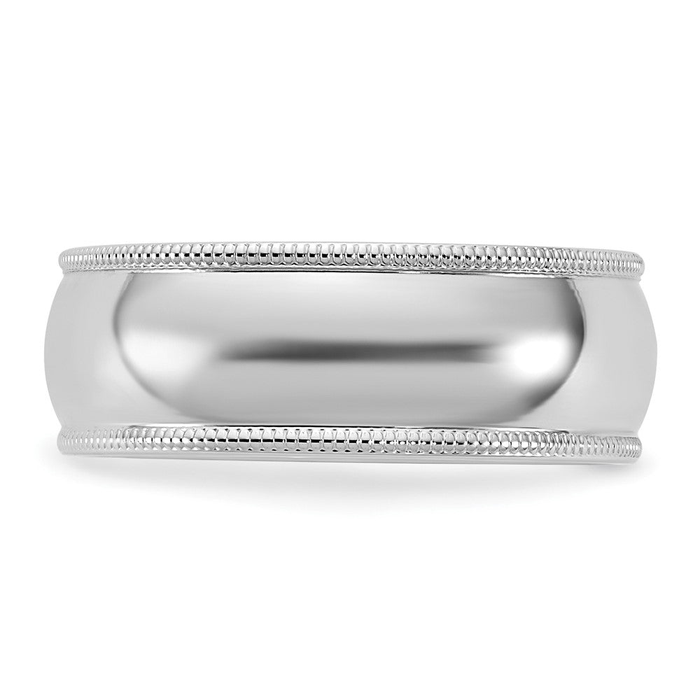 14KW 7mm Milgrain Half Round Band