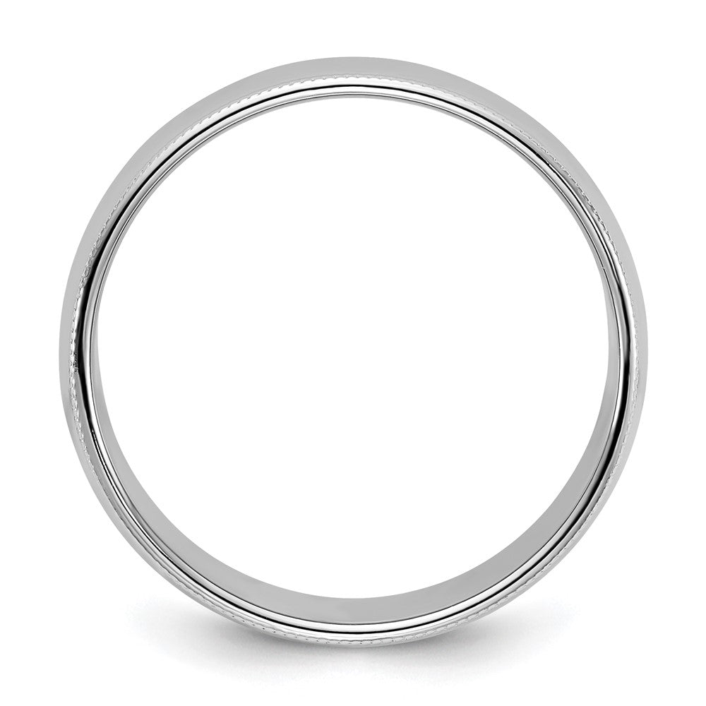 10KW 8mm Milgrain Half Round Band