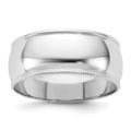 10KW 8mm Milgrain Half Round Band