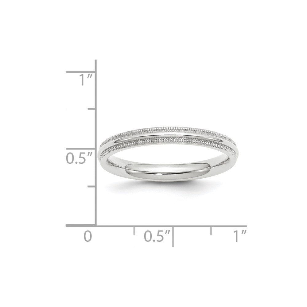 14KW 3mm Milgrain Comfort Fit Band