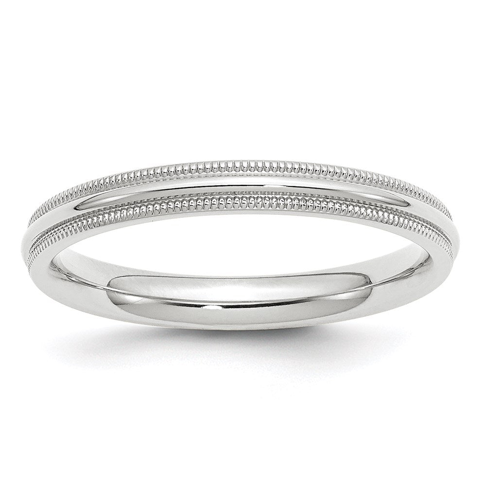 14KW 3mm Milgrain Comfort Fit Band