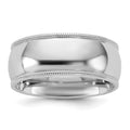 14KW 8mm Milgrain Comfort Fit Band