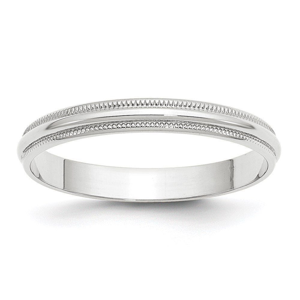 14KW 3mm LTW Milgrain Half Round Band