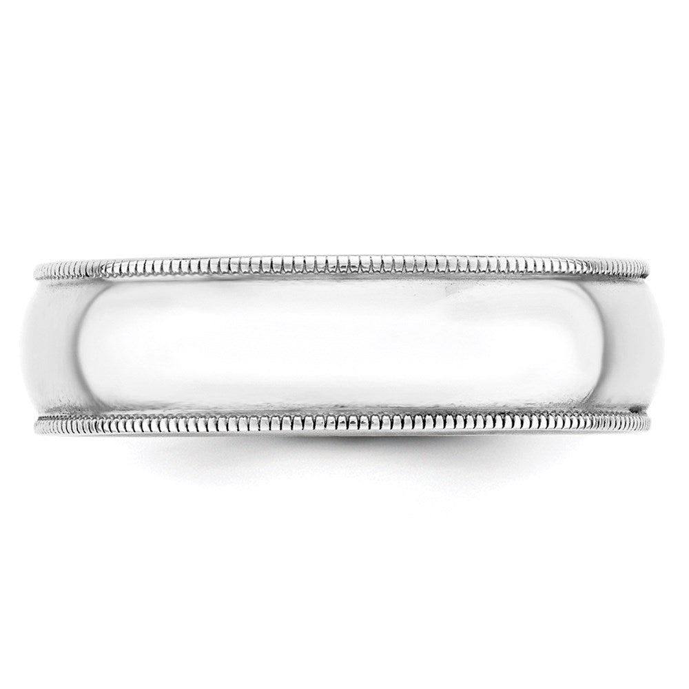 10KW 6mm LTW Milgrain Half Round Band