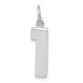 14kw Medium Polished Number 1 Charm