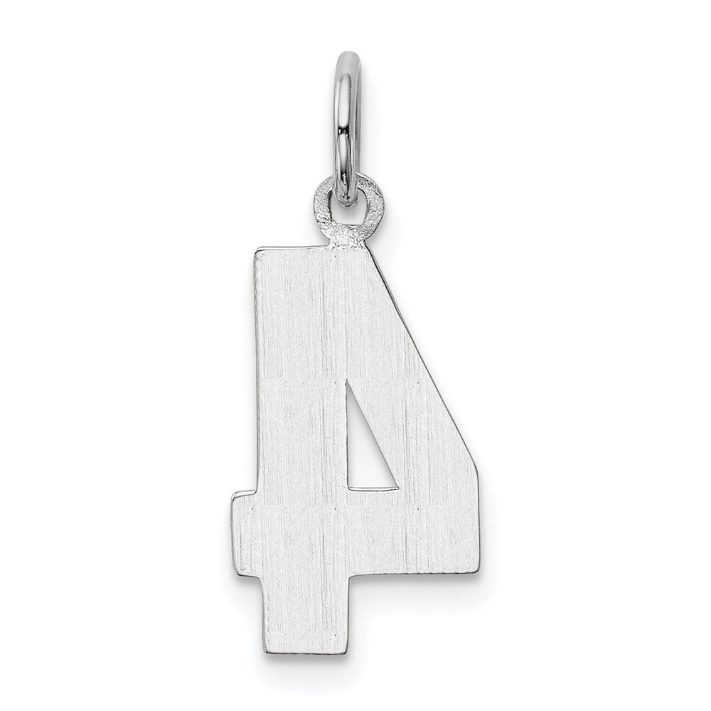 14kw Medium Polished Number 4 Charm