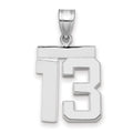 14kw Medium Polished Number 13 Charm