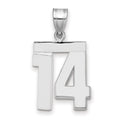 14kw Medium Polished Number 14 Charm