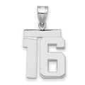 14kw Medium Polished Number 16 Charm