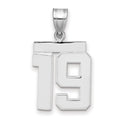 14kw Medium Polished Number 19 Charm
