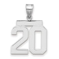 14kw Medium Polished Number 20 Charm