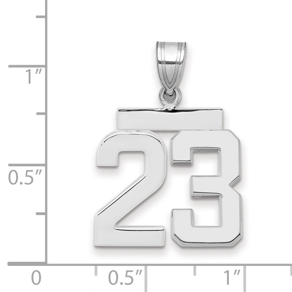 14kw Medium Polished Number 23 Charm