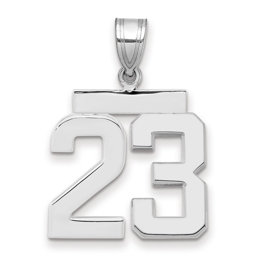 14kw Medium Polished Number 23 Charm