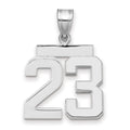 14kw Medium Polished Number 23 Charm