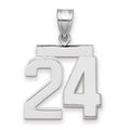 14kw Medium Polished Number 24 Charm