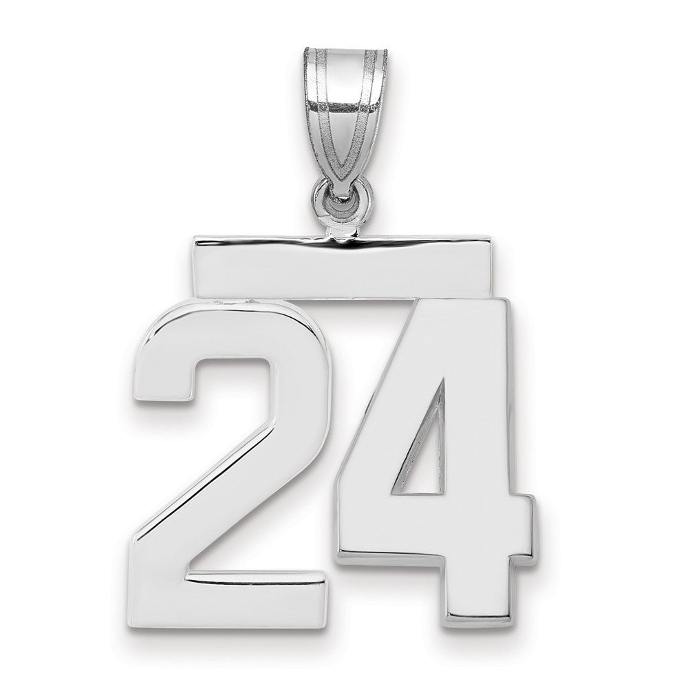 14kw Medium Polished Number 24 Charm