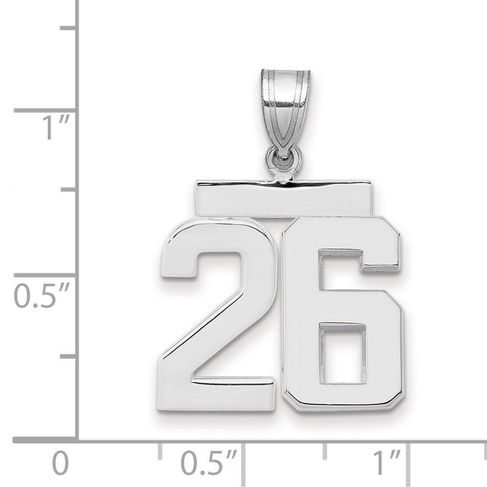 14kw Medium Polished Number 26 Charm
