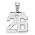 14kw Medium Polished Number 26 Charm