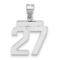 14kw Medium Polished Number 27 Charm