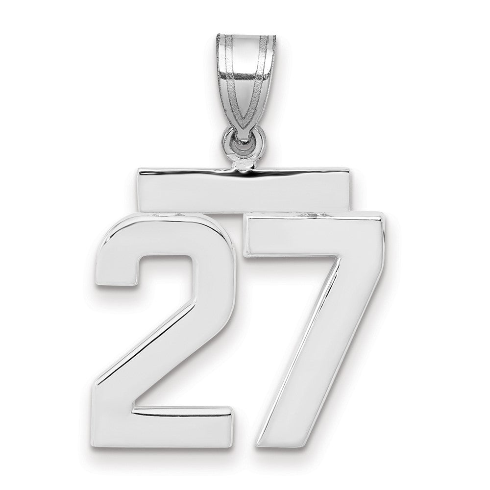 14kw Medium Polished Number 27 Charm