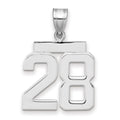 14kw Medium Polished Number 28 Charm