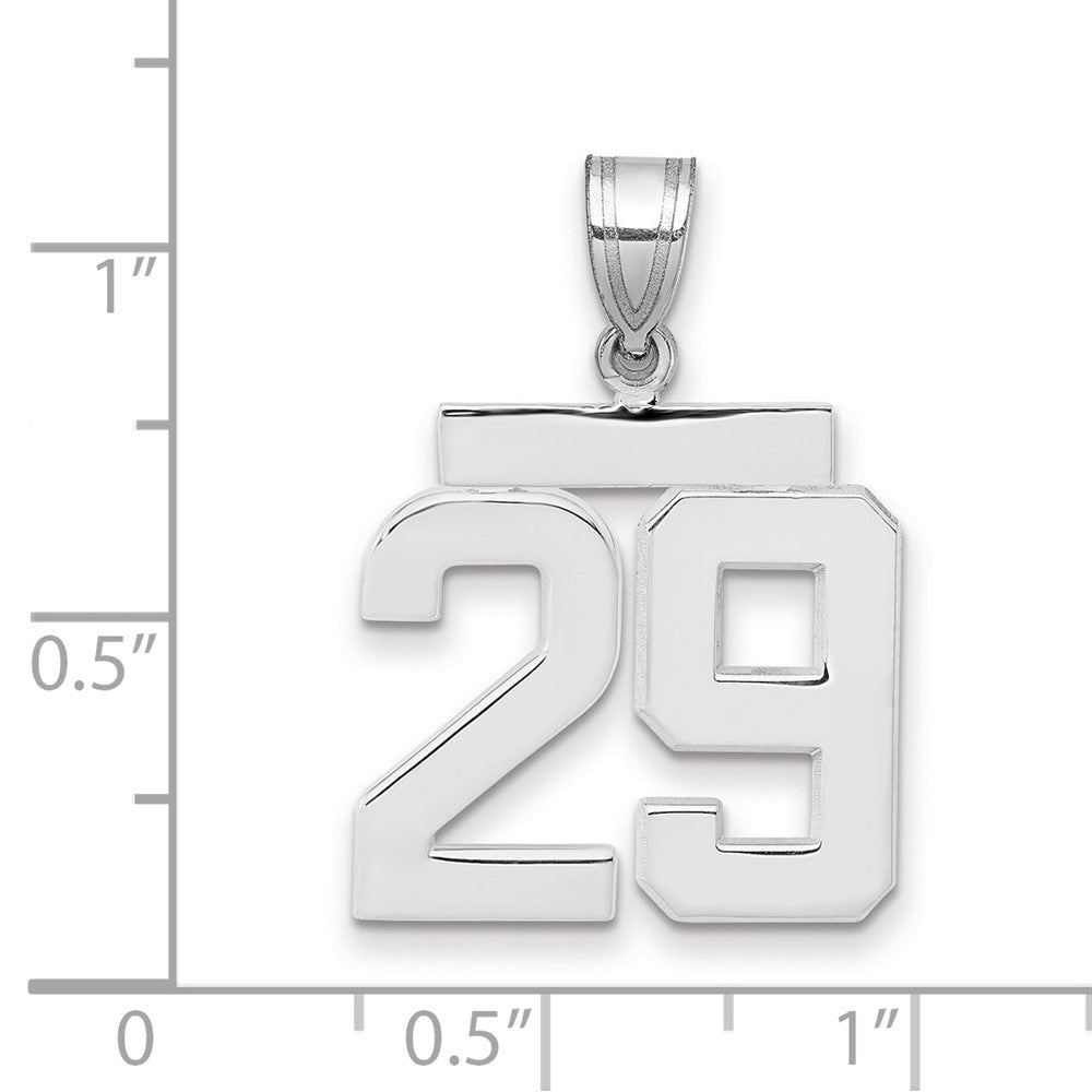 14kw Medium Polished Number 29 Charm