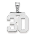 14kw Medium Polished Number 30 Charm