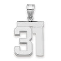14kw Medium Polished Number 31 Charm