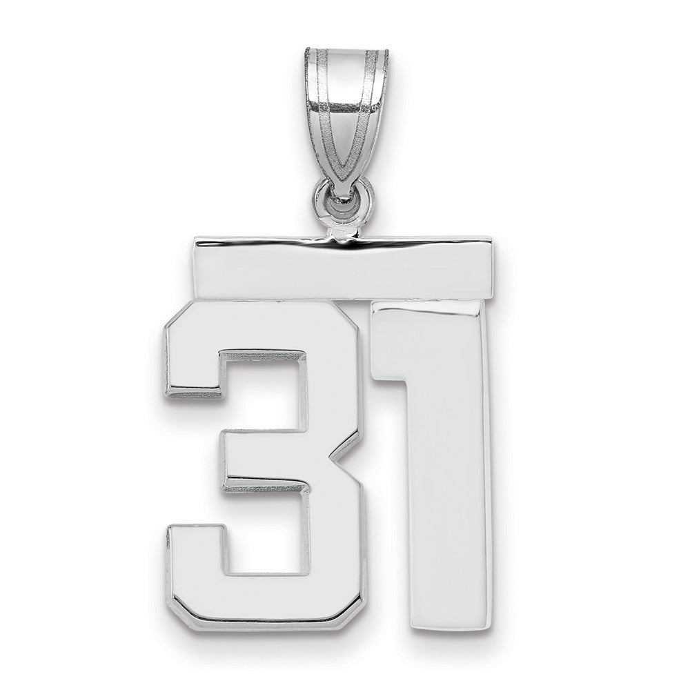 14kw Medium Polished Number 31 Charm
