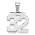 14kw Medium Polished Number 32 Charm